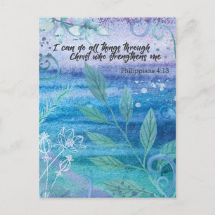 Je Peux Faire Tout Par La Carte Postale Christ