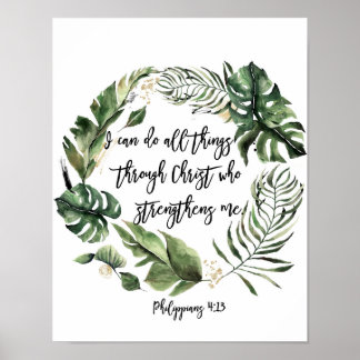Je Peux Faire Tout, Philippiens 4:13 Poster