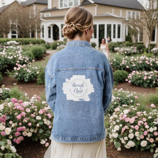 Je Peux Faire Toutes Les Choses Dusty Blue Script (Mariage Retour)