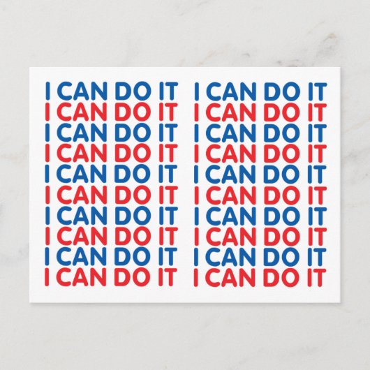 Je peux le faire carte postale (Devant)