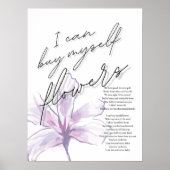 Je peux m'acheter des fleurs Lyric Song Poster (Devant)