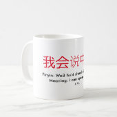 "Je peux parler chinois !" tasse (Devant gauche)