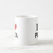 JE ❤️ PIZZA J'AIME PIZZA I HEART PIZZA MUG (Centre)