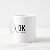 Je Pleure Beaucoup De Café Mug Autosensibilisation (Devant gauche)