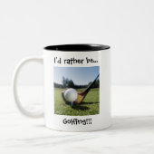Je plutôt… jouerais au golf ! ! ! 11oz. Tasse (Gauche)