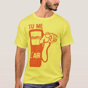 Je pompt me met de vinger naar het woord citaat t-shirt
