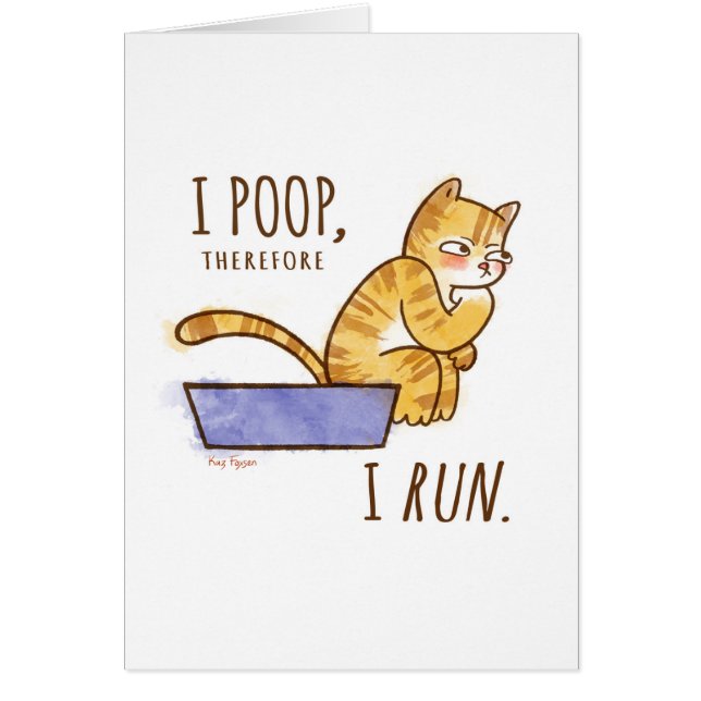 Je Poop, Donc Je Cours Drôle Chat (Devant)