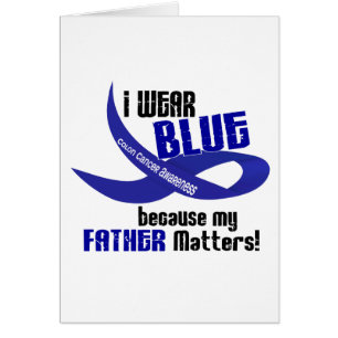 Je porte le bleu pour mon CANCER DU COLON du père