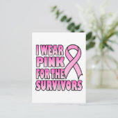 Je porte le rose pour la carte postale des surviva (Debout devant)