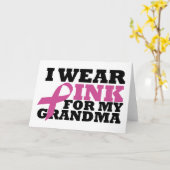 Je porte le rose pour ma carte de grand-maman (Fleur jaune)