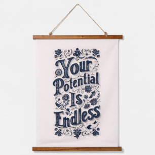 Je potentieel is eindeloze beige achtergrond hangend wandkleed