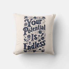 Je potentieel is eindeloze beige achtergrond kussen