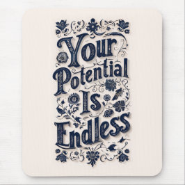 Je potentieel is eindeloze beige achtergrond muismat