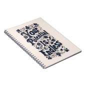 Je potentieel is eindeloze beige achtergrond notitieboek (Rechterzijde)