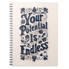 Je potentieel is eindeloze beige achtergrond notitieboek