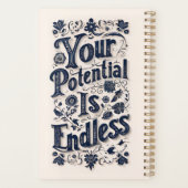 Je potentieel is eindeloze beige achtergrond planner (Achterkant)