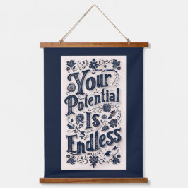 Je potentieel is eindeloze donkere achtergrond hangend wandkleed