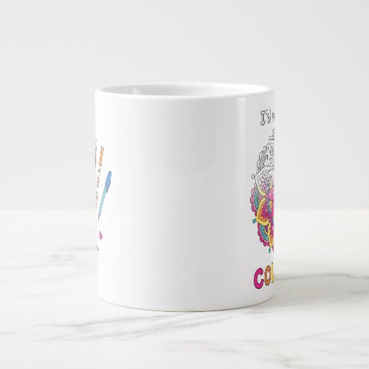 Je préfère colorier Mandala JUMBO Mug (Devant)