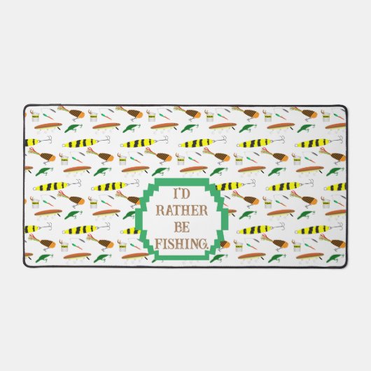 "Je préfère être à la pêche" avec leurres de pêche (Recto)