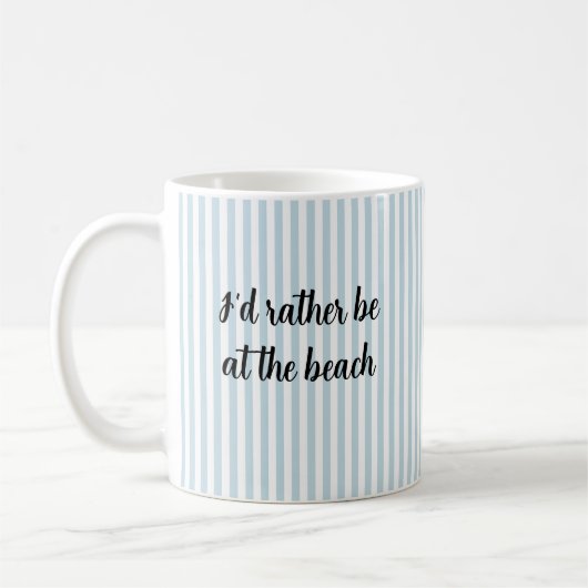 Je préfère être à la Plage Café Nautique Mug (Gauche)