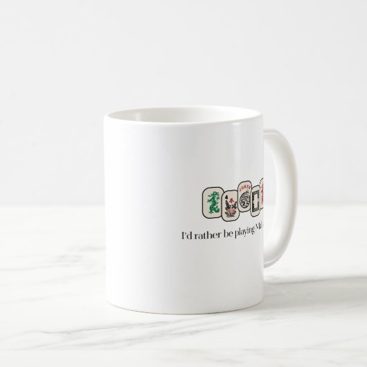 Je préfère jouer à Mah Jongg Mug (Devant droit)