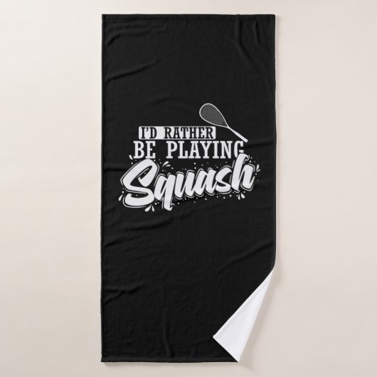 Je préfère jouer au squash (Serviette de bain)