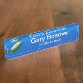 "Je préfère pêcher" Acrylique Nom Plaque Desk (Taille)