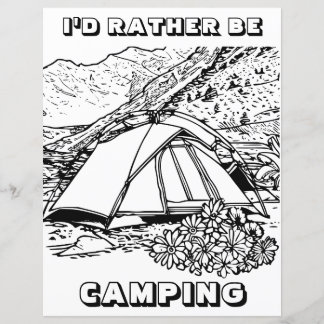 Je Préférerais Camping Carte de Coloriage Thématiq
