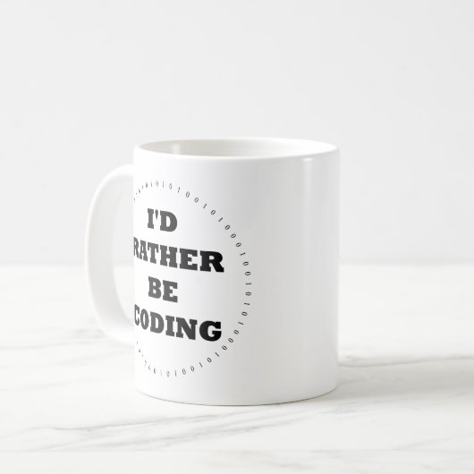 Je préférerais coder Mug (Devant gauche)