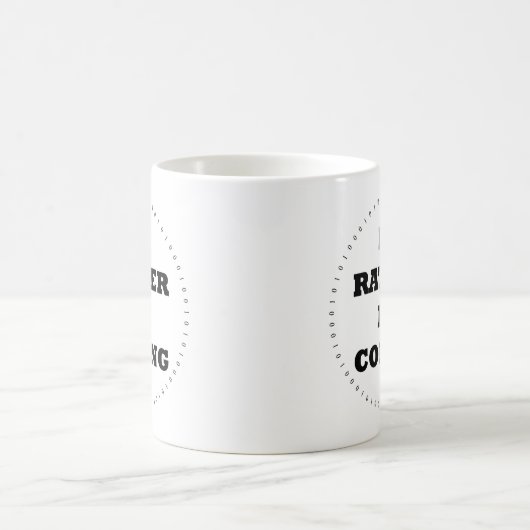 Je préférerais coder Mug (Centre)