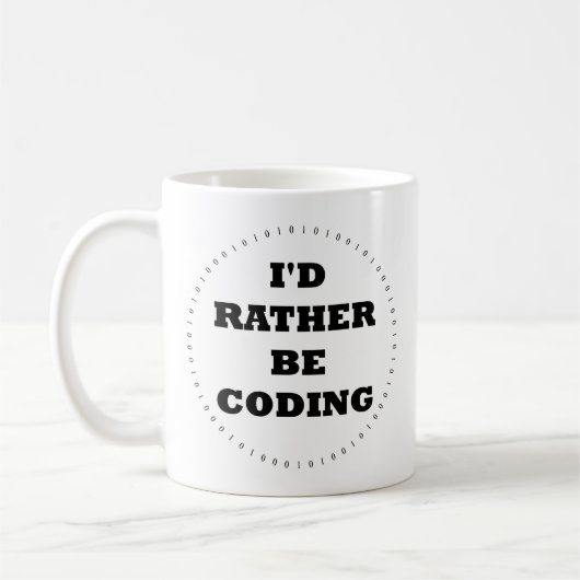 Je préférerais coder Mug (Gauche)