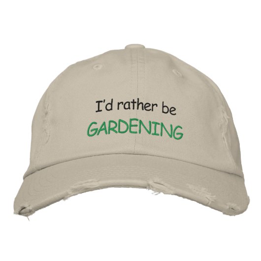Je préférerais être casquette DE JARDINS (Devant)