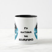 Je préférerais être Surfing Design Coffee Mug Cup (Centre)