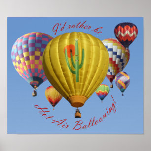 Je Préférerais Être une affiche de vol à air chaud
