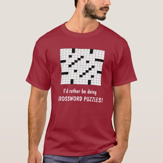 Je préférerais faire CROSSWORD PUZZLES ! T-shirts (Devant)