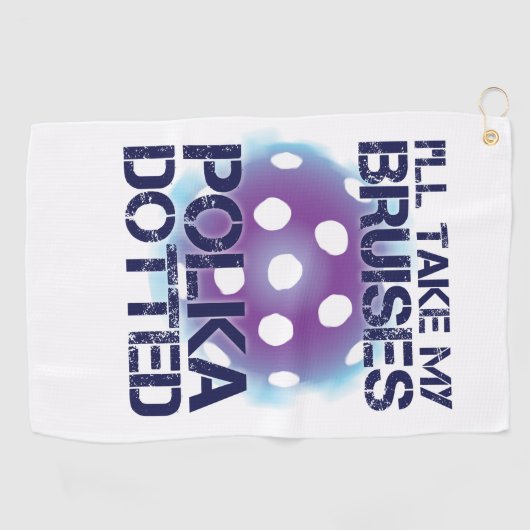 Je prendrai ma serviette de Pickleball pointillée (Horizontal)