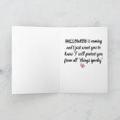 **JE PRENDRAI SOIN DE VOUS** CARTE D'AMOUR HALLOWE (Intérieur)