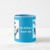Je prends une citation de jour de plage Ancre Mug (Centre)