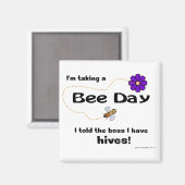 Je prends une fête des abeilles... - Aimant (Recto/Verso)