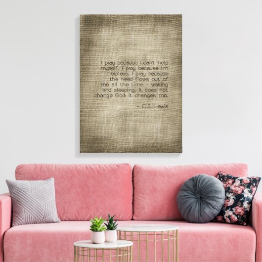 "Je Prie Parce Que..." Toile (Insitu(Salon))