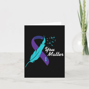 Je Probleem Ribbon Suicide Awareness Geestelijke G Kaart