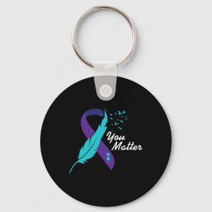 Je Probleem Ribbon Suicide Awareness Geestelijke G Sleutelhanger