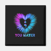 Je probleem zelfmoordpreventie bewustzijn Blauwgro Magneet (Voorkant)