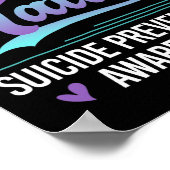 Je probleem zelfmoordpreventie bewustzijn Blauwgro Poster (Hoek)