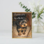 Je Promets Carte Postale Personnalisable (Debout devant)