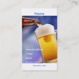Je promotiekaart voor bier visitekaartje