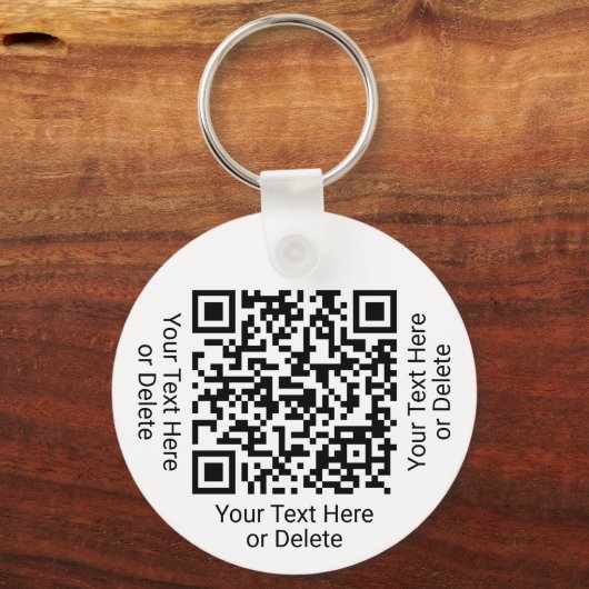 Je QR Code Business Promotion of Event ID Pass Sleutelhanger (Achterkant)