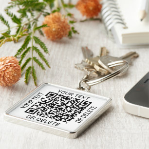 Je QR Code Business Promotion of Event ID Pass Sleutelhanger