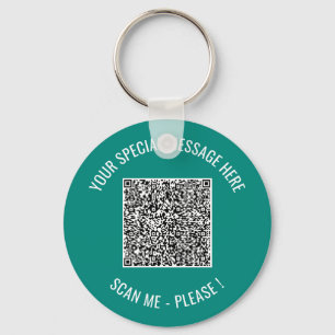 Je QR-code en sleutelhanger met eigen tekst Kies e