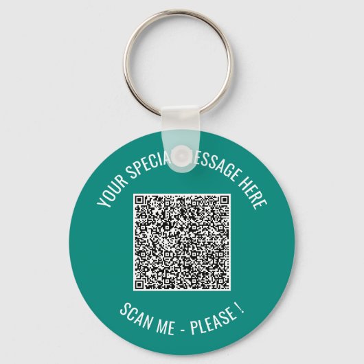 Je QR-code en sleutelhanger met eigen tekst Kies e (Voorkant)